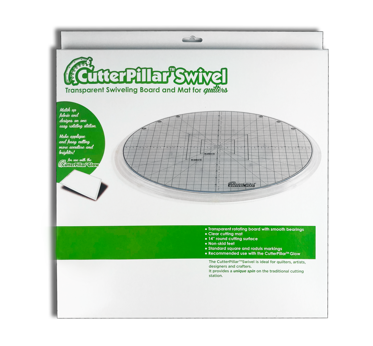 Swivel Self-healing, Rotating Cutting Mat, Spins on Steel Ball-bearings